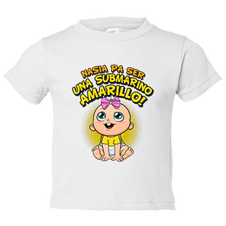 Camiseta niño nacida para ser una Submarino Amarillo Cadista Cádiz fútbol