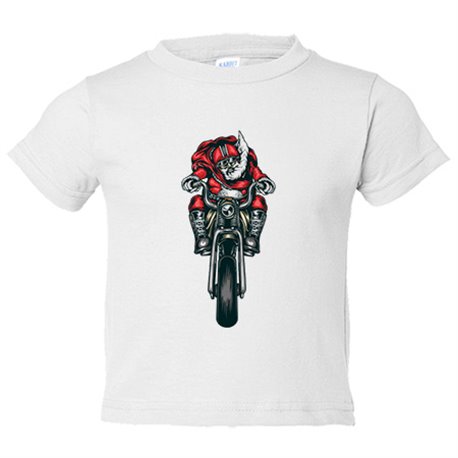 Camiseta bebé motero Papa Noel