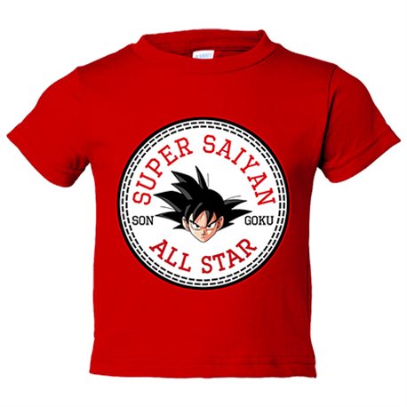 Camiseta bebé parodia Super Saiyan All Star