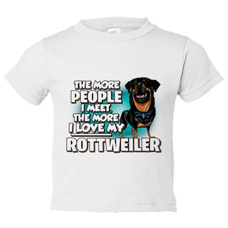 Camiseta bebé I love my Rottweiler raza perro