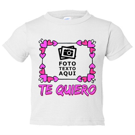 Camiseta niño personalizada con foto te quiero
