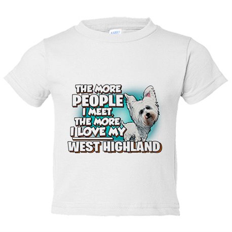 Camiseta bebé I love my West Highland raza perro