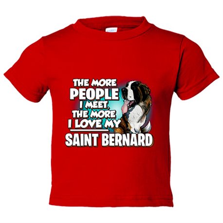 Camiseta niño I love my Saint Bernard raza perro