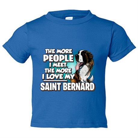 Camiseta bebé I love my Saint Bernard raza perro