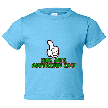 Camiseta bebé Nire Aita Gustatzen Zait