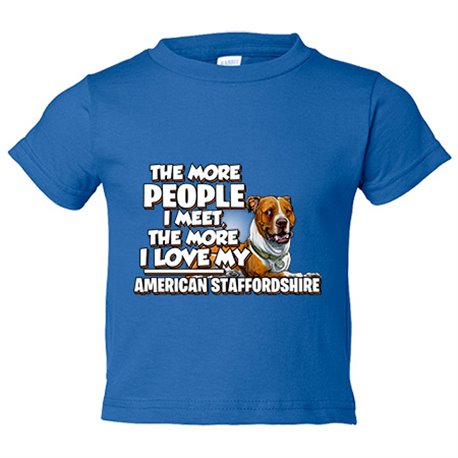 Camiseta bebé I love my American Staffordshire Terrier raza perro