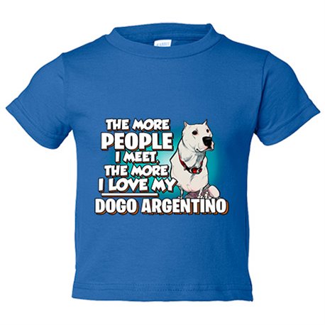 Camiseta bebé I love my Dogo Argentino raza perro