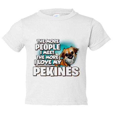 Camiseta bebé I love my Pekines raza perro