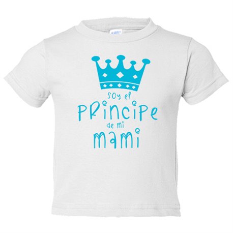 Camiseta bebé Soy el prinicipe de mi mami