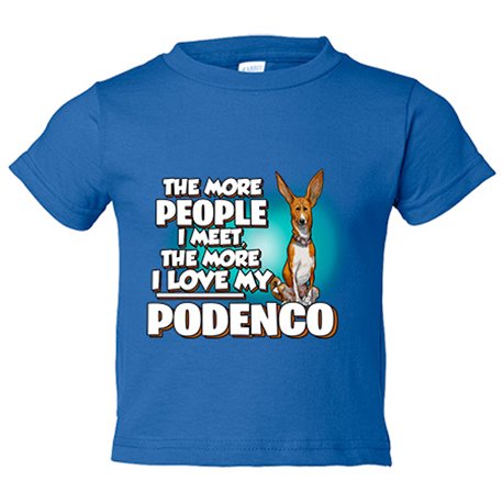 Camiseta bebé I love my Podenco raza perro