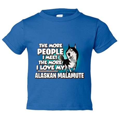 Camiseta bebé I love my Alaskan Malamute raza perro