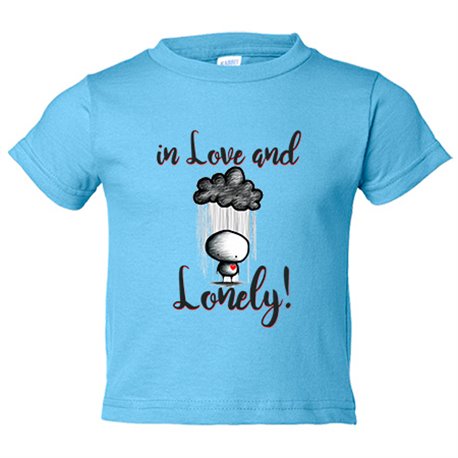 Camiseta niño In Love And Lonely frase enamorados