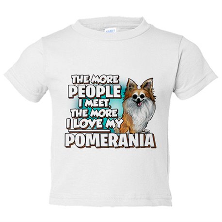 Camiseta bebé I love my Pomerania raza perro