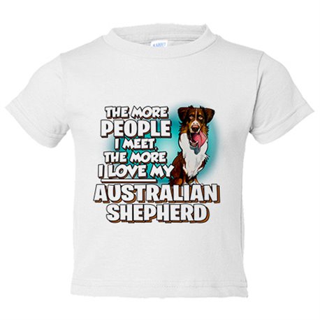 Camiseta bebé I love my Australian Shepherd raza perro