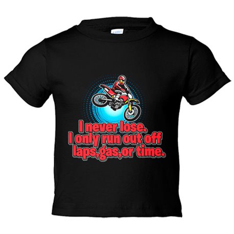 Camiseta bebé Motocross I Never Lose I Only Run