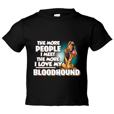 Camiseta niño I love my Bloodhound raza perro