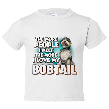 Camiseta bebé I love my Bobtail raza perro