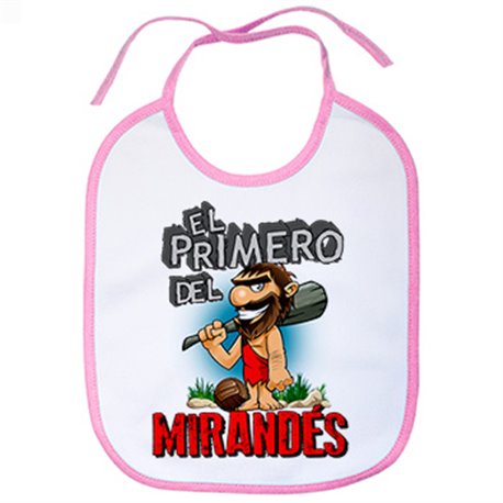 Babero frase el primero del Mirandés para hincha de su equipo de fútbol
