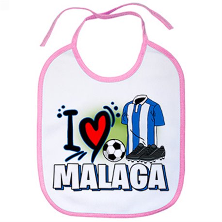 Babero para enamorado de su equipo de fútbol de Málaga