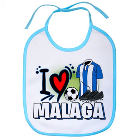 Babero para enamorado de su equipo de fútbol de Málaga