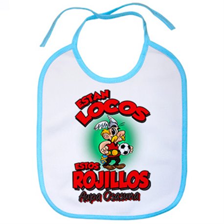 Babero parodia de Asteris para rojillos aficionados al fútbol de Pamplona (DESACTIVAR)