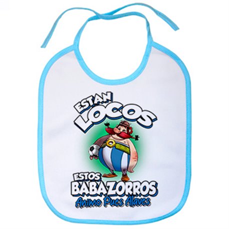 Babero parodia de Obelis para aficionados al fútbol  alavés