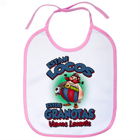 Babero parodia de Obelis para aficionados al fútbol de Levante