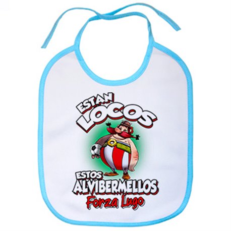 Babero parodia de Obelis para aficionados al fútbol de Lugo