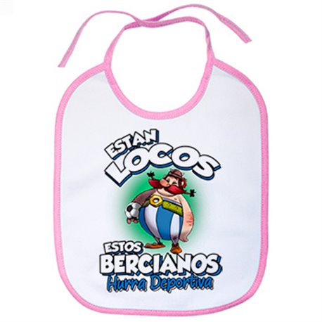 Babero parodia de Obelis para bercianos aficionados al fútbol