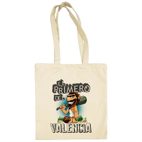 Bolsa de tela frase el primero del Valencia para hincha de su equipo de fútbol