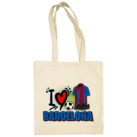 Bolsa de tela para enamorado de su equipo de fútbol de Barcelona