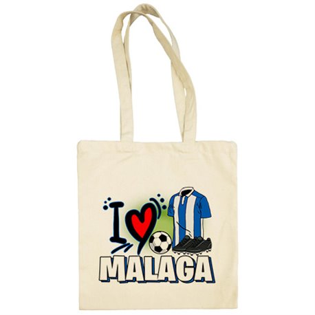 Bolsa de tela para enamorado de su equipo de fútbol de Málaga