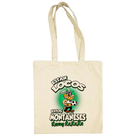 Bolsa de tela parodia de Asteris para aficionados al fútbol del Racing