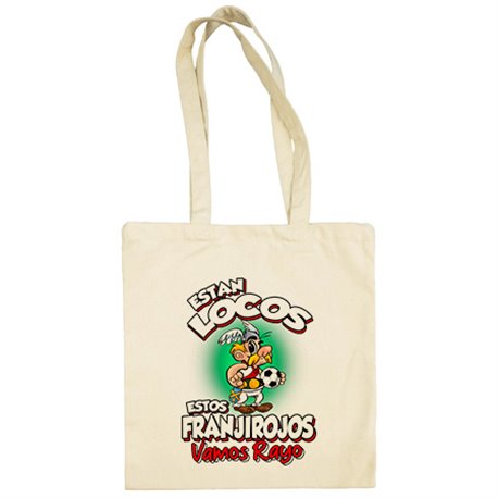Bolsa de tela parodia de Asteris para aficionados al fútbol del Rayo