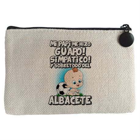 Monedero mi papi me hizo guapo simpático y sobretodo aficionado al fútbol de Albacete