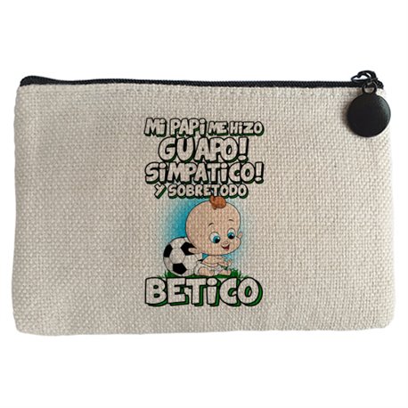 Monedero mi papi me hizo guapo simpático y sobretodo aficionado al fútbol del Betis