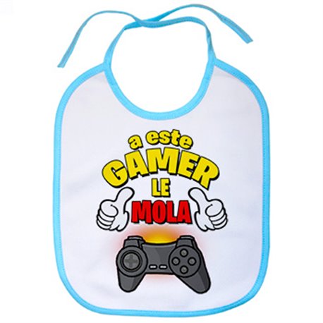 Babero frase a este gamer le mola jugar a la consola