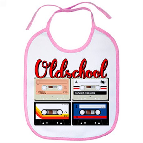Babero Old School música de mi época casetes
