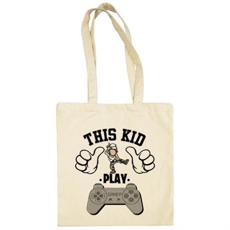 Bolsa de tela frase este chico gamer vicia al videojuego de la pose Take L Dab Floss This kid play