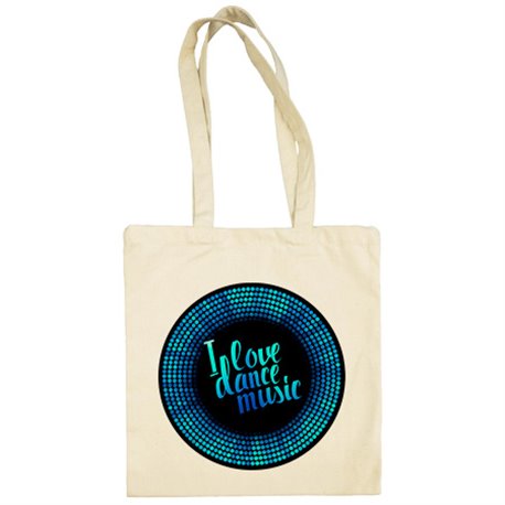 Bolsa de tela I Love Dance Music Disco