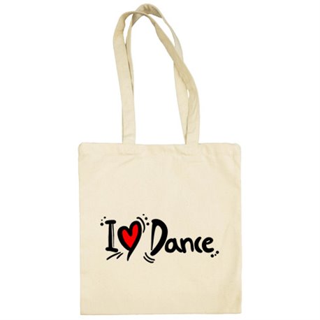 Bolsa de tela I Love Dance