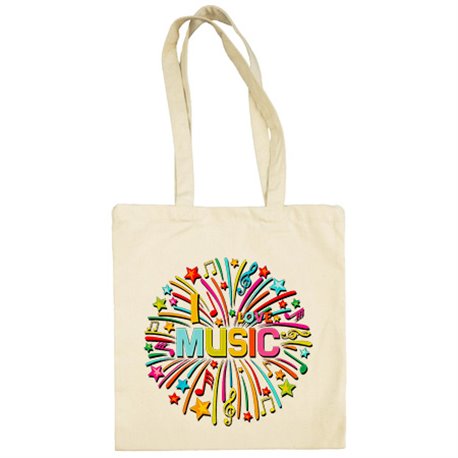 Bolsa de tela I Love Music Party