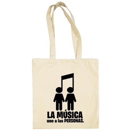 Bolsa de tela La música une a las personas pareja chicos