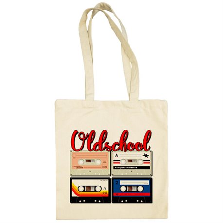Bolsa de tela Old School música de mi época casetes