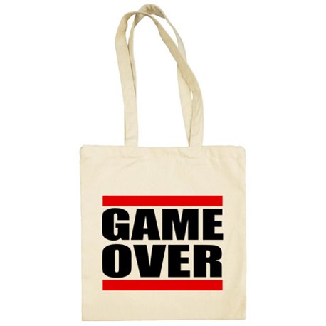 Bolsa de tela para gamers frase fin del juego Game Over