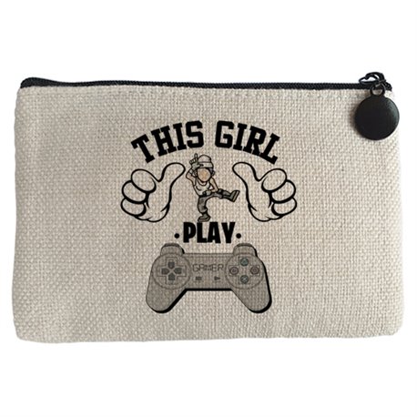 Monedero frase esta chica gamer vicia al videojuego de la pose Take L Dab Floss This kid play