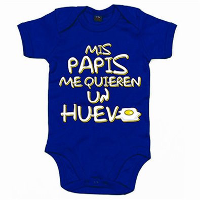 Body bebé Mis papis me quieren un huevo