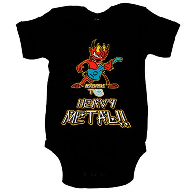 Body bebé Born to Heavy Metal Baby diablillo bebé hacido para el heavy metal