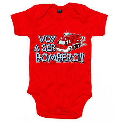 Body bebé Voy a ser bombero