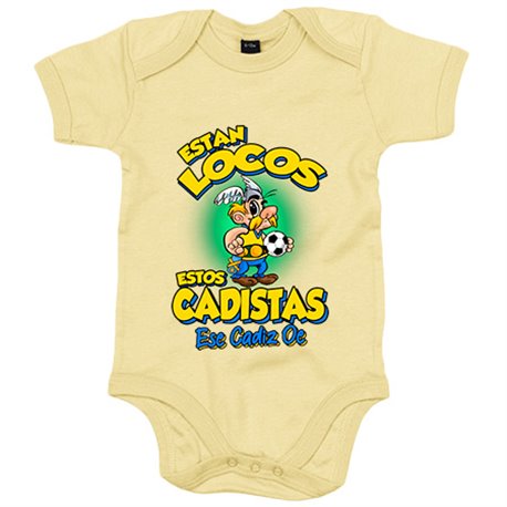 Body bebé parodia de Asteris para aficionados al fútbol de Cádiz